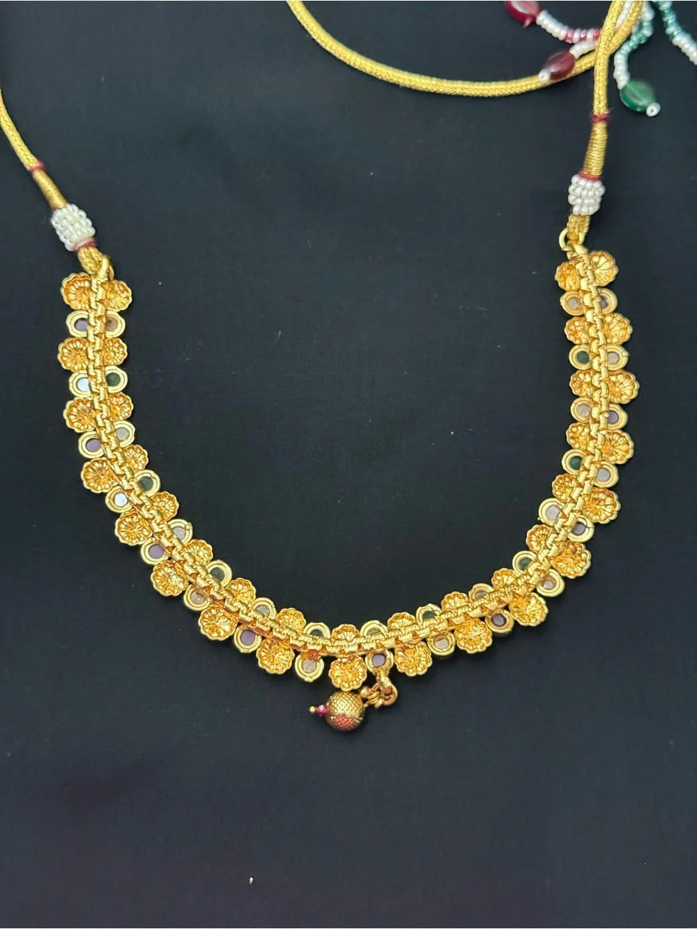 Indian Traditional Gold plated heritage necklace with earrings